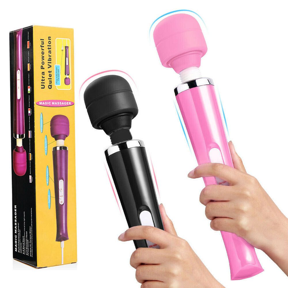 Handheld Massager 20 Speed Wand Vibrating Massage Magic Full Body Therapy Motor