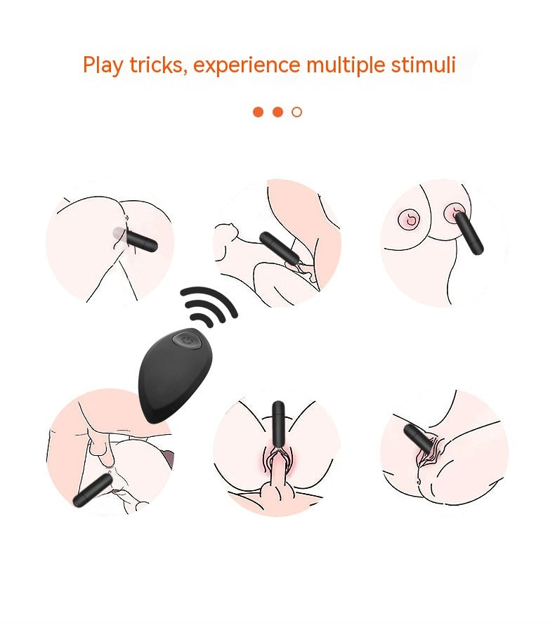 Remote Control Wireless Charging Mini Bullet Female Vibrating Spear