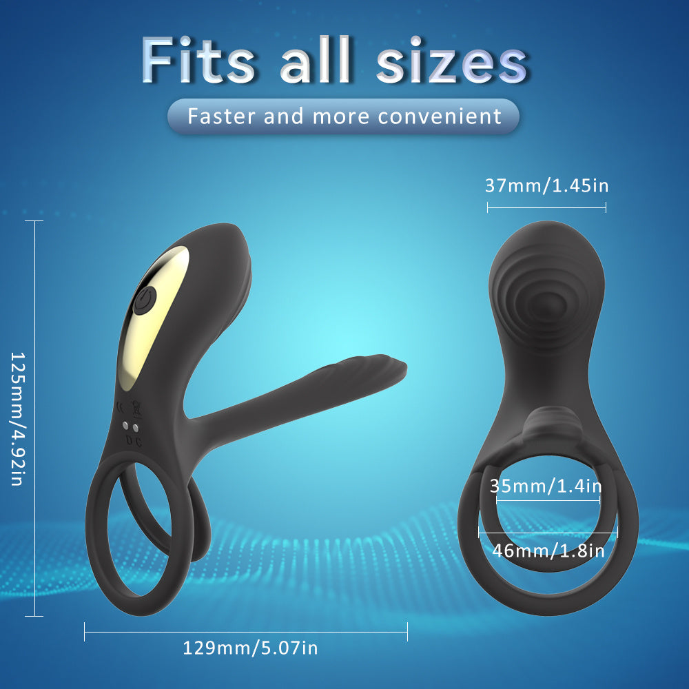Octopus-Inspired Vibrating Cock Ring With Remote 10 Vibration Modes, Dual Rings,  Silicone, Rechargeable Endurance Enhancer For Men And Couples