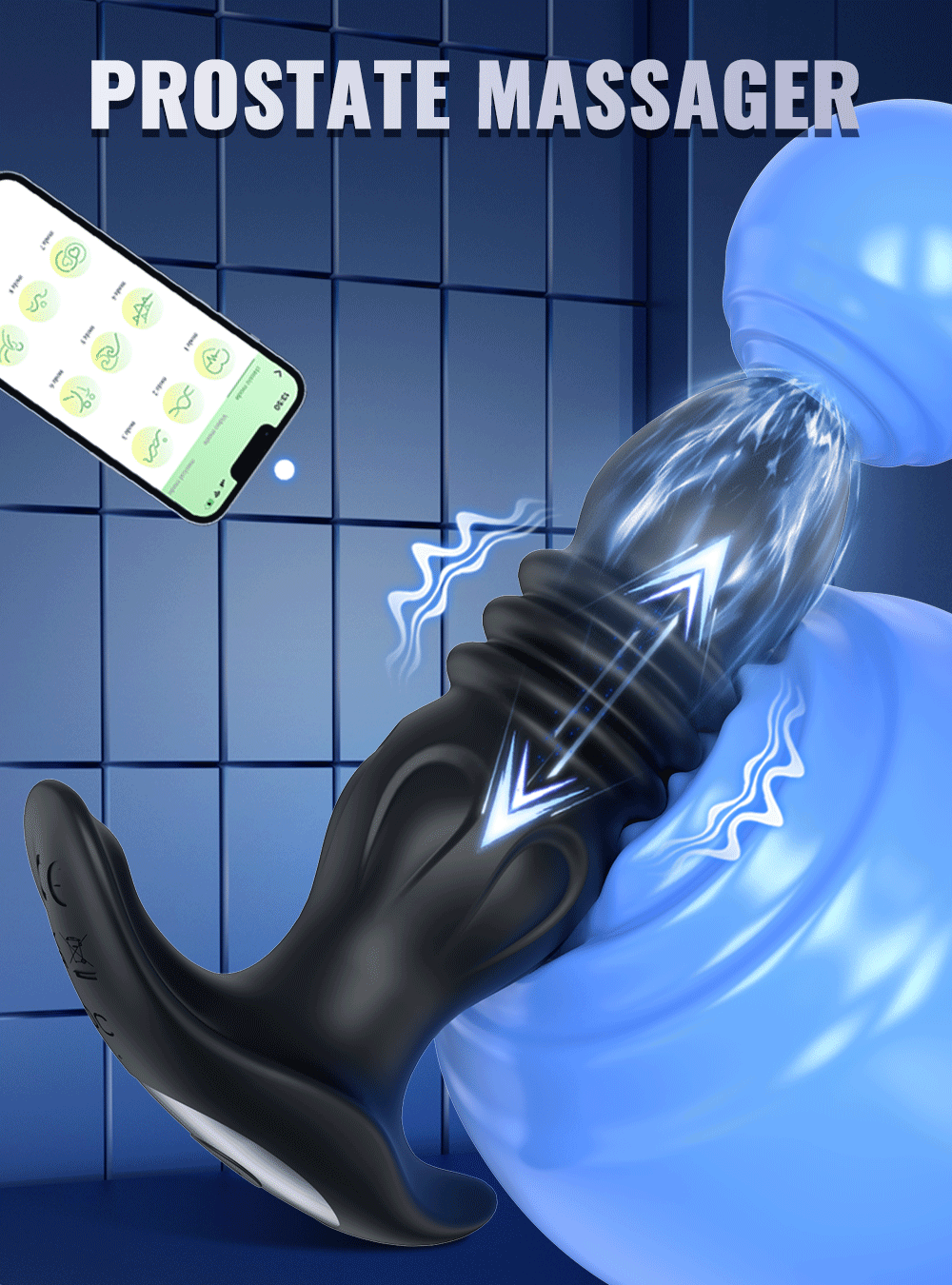 Vibrator Cock Ring Masturbation Tools for Gay Anal Plug Vibration Thrusting Prostate Anal Plug Men Butt Plug Adult Sex Toys