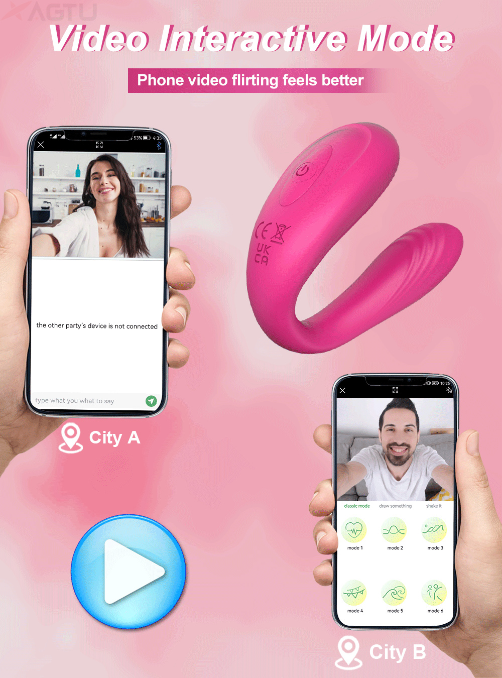 APP Bluetooth Control Couple Vibrator for Women Clitoris Stimulate Female G-Spot Dual Wearable Vibrating Massage Adult Sex Toys