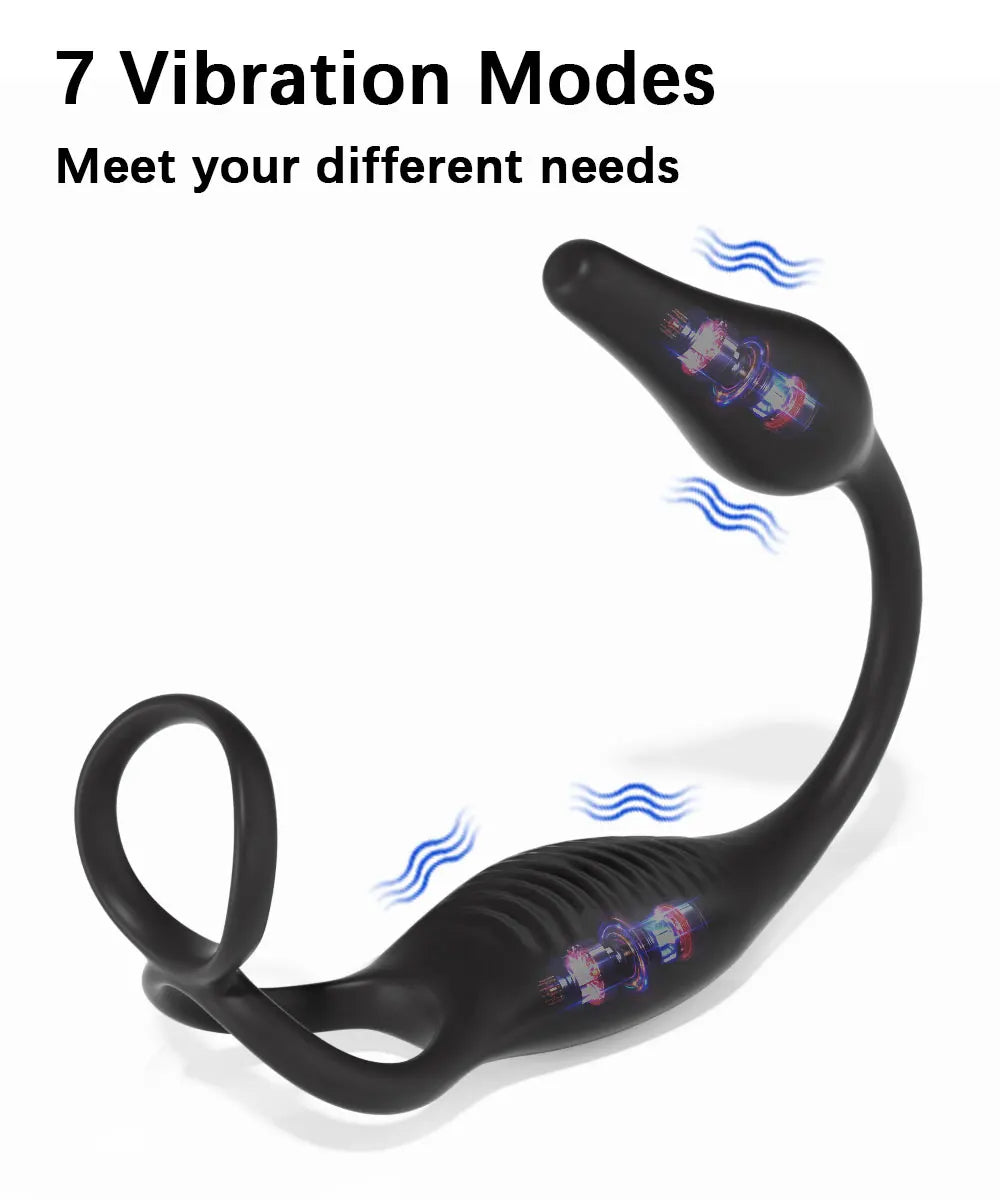 Prostate Massager Vibrating Cock Ring Anal Plug Sex Toys for Men Adult Anal Toys Remote Control Vibrator Penis Ring Butt Plug