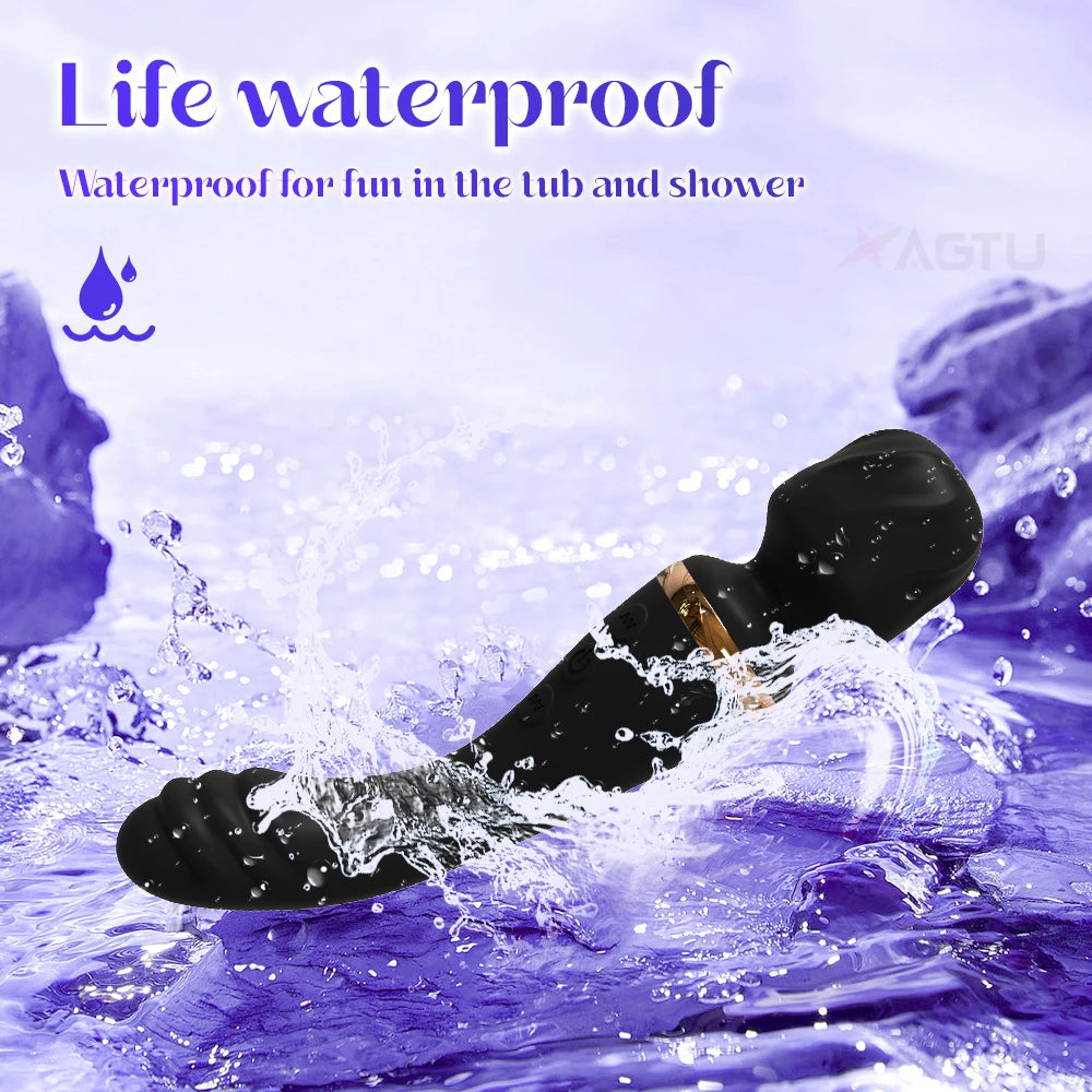 2 in 1 Vibrator AV Wand for Women G-Spot Clit Vagina Stimulator Nipples Breast Massager Female Masturbator Sex Toy for Women