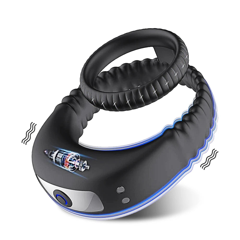 Cock Ring Penis Stimulator Massager Lasting Ejaculation Delay Vibrating Cock Rings Man Couple Ring Sex Adult Erotica Products 18