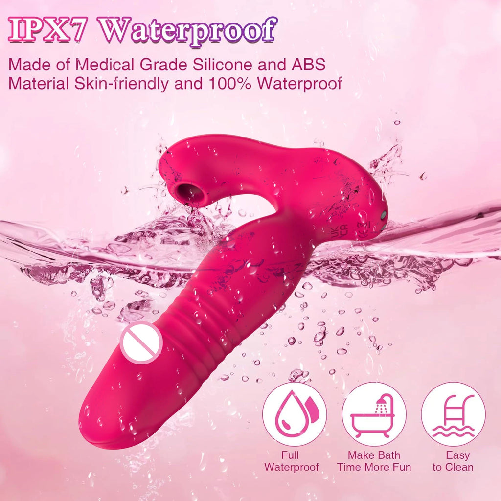 App Remote Control 9 Vibrating Sucker Thrusting Dildo ,G Spot Vibrator Nipple Vibrator,Adult Sex Toy for Woman Female Couples