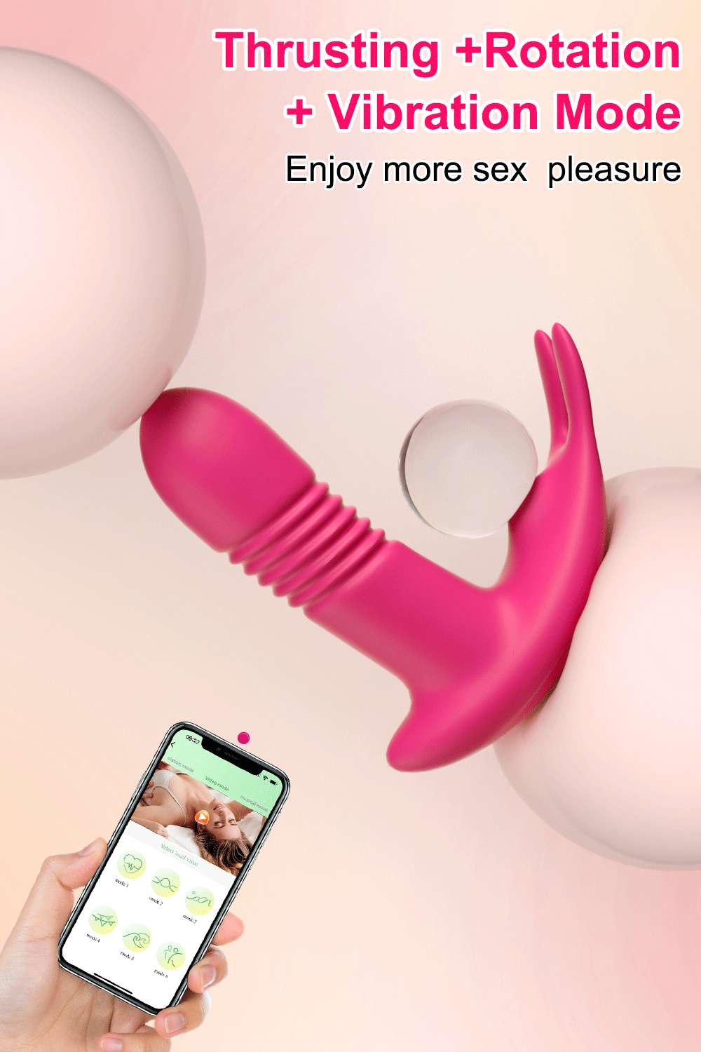 Thrusting Vibrator for Women APP Rotating Telescopic Dildo Remote Control G Spot Massage Clitoris Stimulator Sex Toy for Women