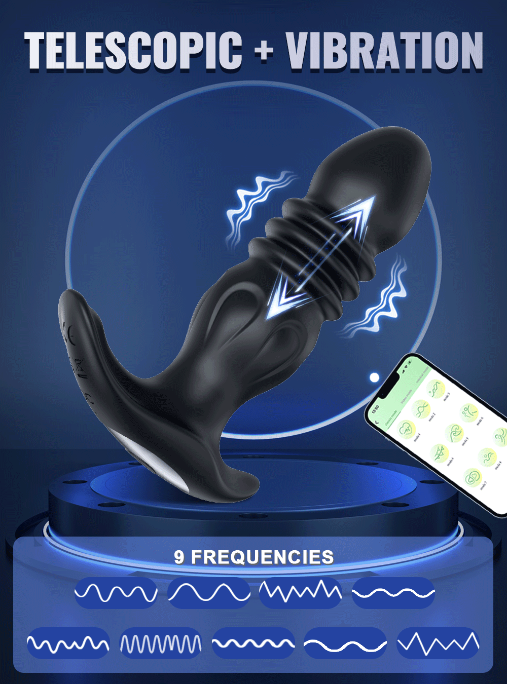 Vibrator Cock Ring Masturbation Tools for Gay Anal Plug Vibration Thrusting Prostate Anal Plug Men Butt Plug Adult Sex Toys