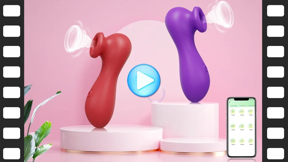 APP Sucking Vibrator for Women Nipple Clit Sucker Clitoris Stimulator Nipple Oral Blowjob Vibrators Sex Toys Adult Sex Products