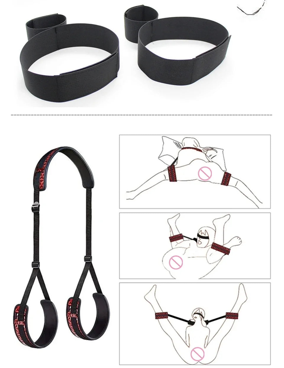 Bondage Kit BDSM Restraints Fetish Erotic Sex Toys For Couples Women Bandage Slave Collars Obedience Handcuffs Master Adult Game