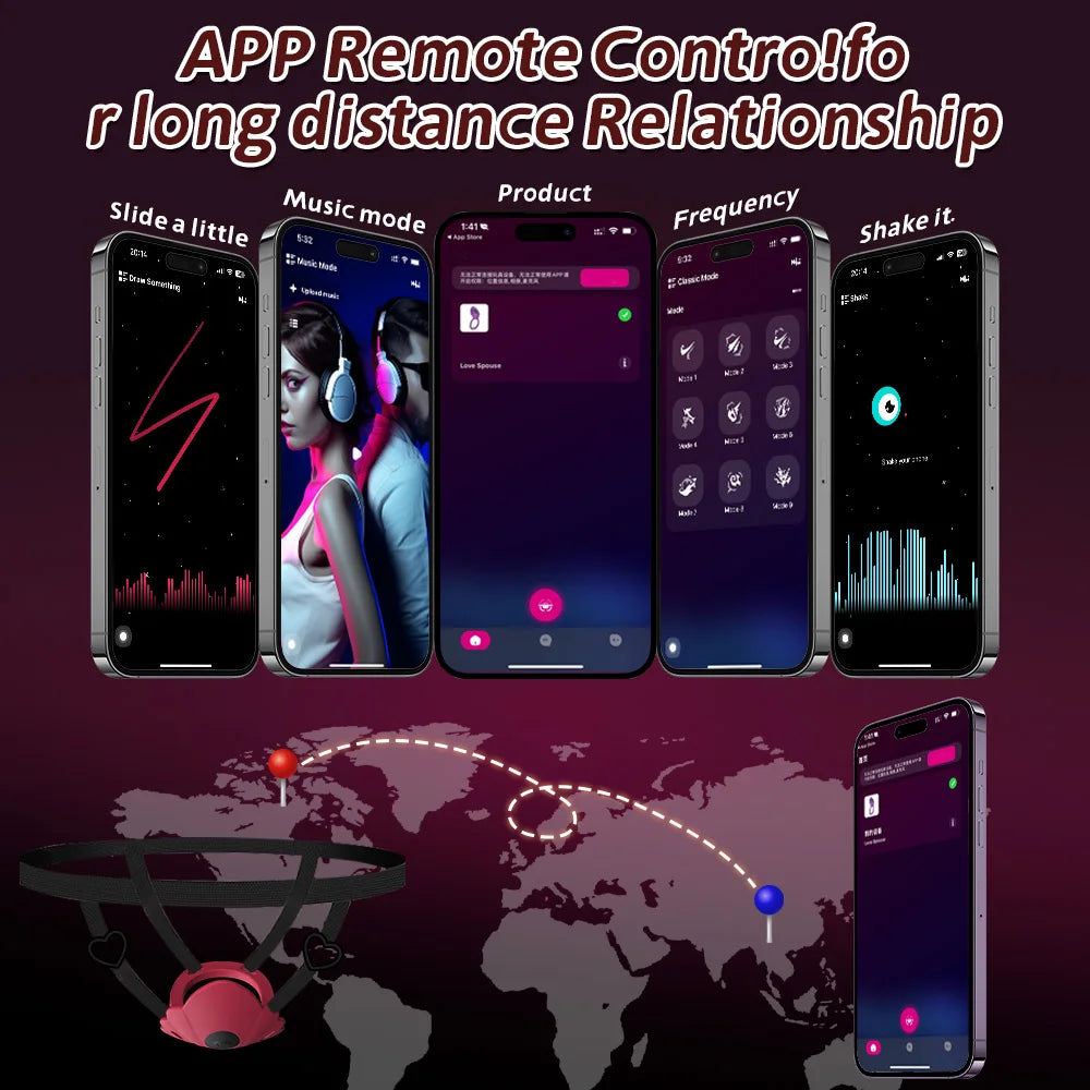 Wireless APP Wearable Panty Vibrator for Women Vibrating Clitoral Stimulator Penis Ring for Men Female Sex Toy Couples Sex Games