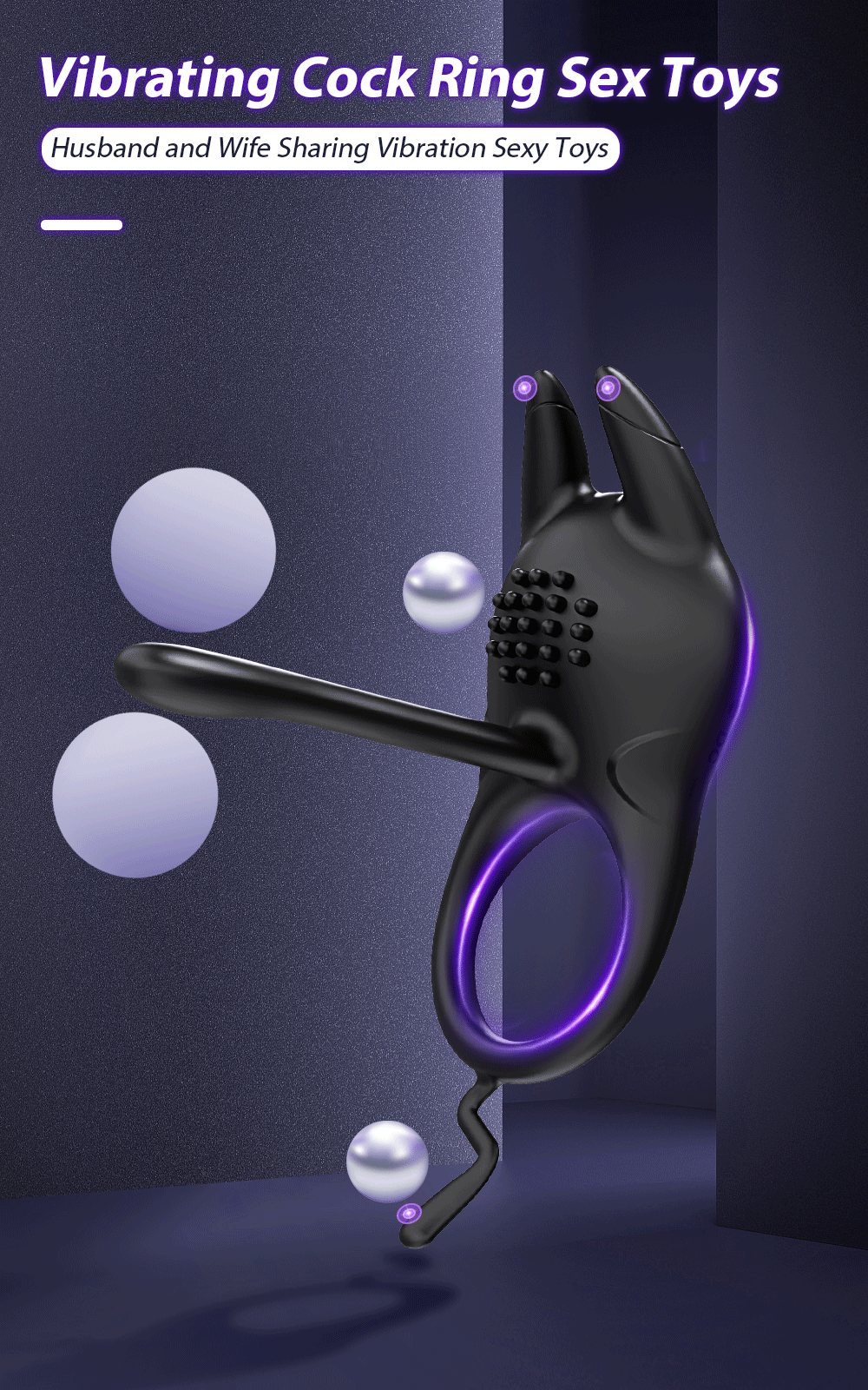 Vibrating Penis Ring for Men Delay Ejaculation Cock Ring Male Penis Massager Clitoral G Spot Stimulation Sex Toys for Couples