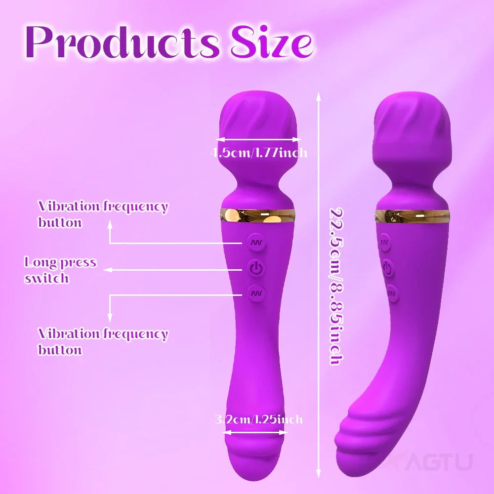 Powerful Ava Bar Vibrator Wand Dildos Sex Toys for Woman Dual Motor Clit G-Spot Clitoris Stimulator Vibrators Sex Toy for Couple