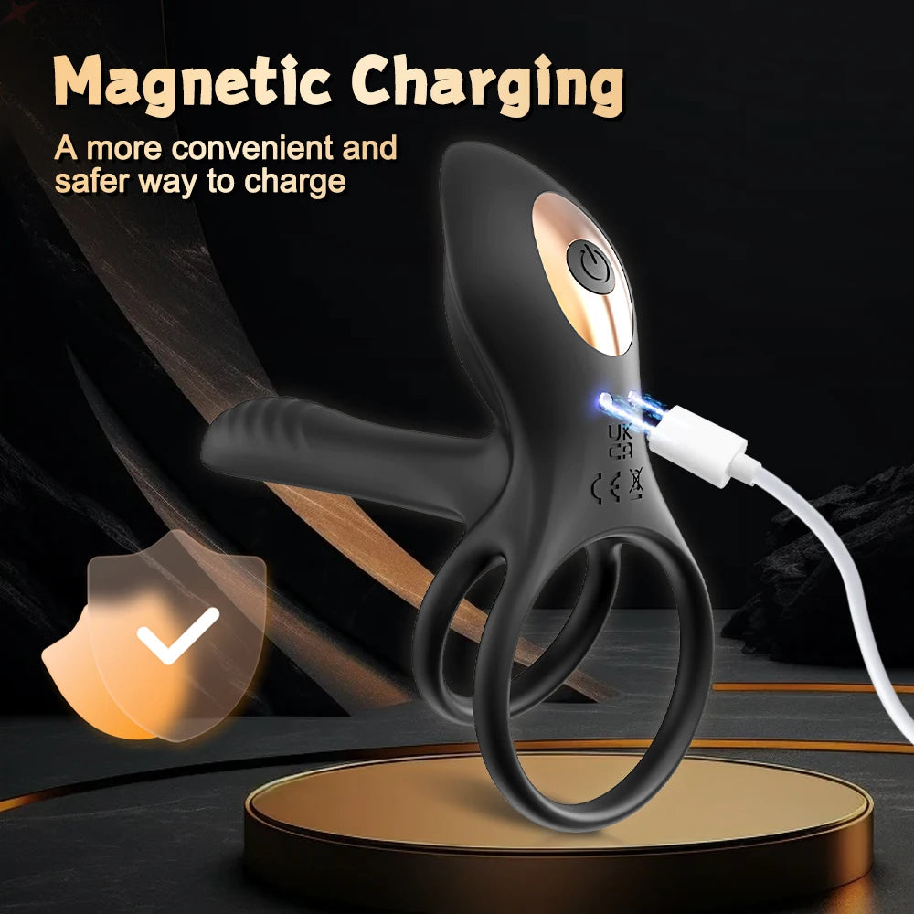 Wireless Bluetooth Vibrating Penis Ring Men Delay Ejaculation Cock Ring Vibrator Clitoris G Spot Stimulation Sex Toys for Couple