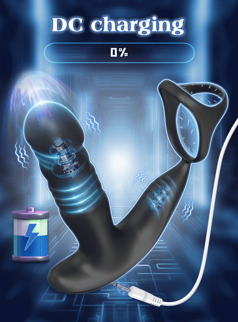 Vibrator Cock Ring Masturbation Tools for Gay Anal Plug Vibration Thrusting Prostate Anal Plug Men Butt Plug Adult Sex Toys