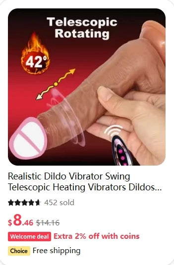 Erotic Dildo Telescopic Vibrator Female Vagina Penetration Realistic Large Penis Anal Plug With Female Sex Toys Heated Thruster