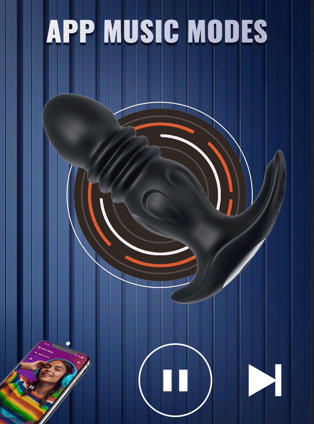 Vibrator Cock Ring Masturbation Tools for Gay Anal Plug Vibration Thrusting Prostate Anal Plug Men Butt Plug Adult Sex Toys