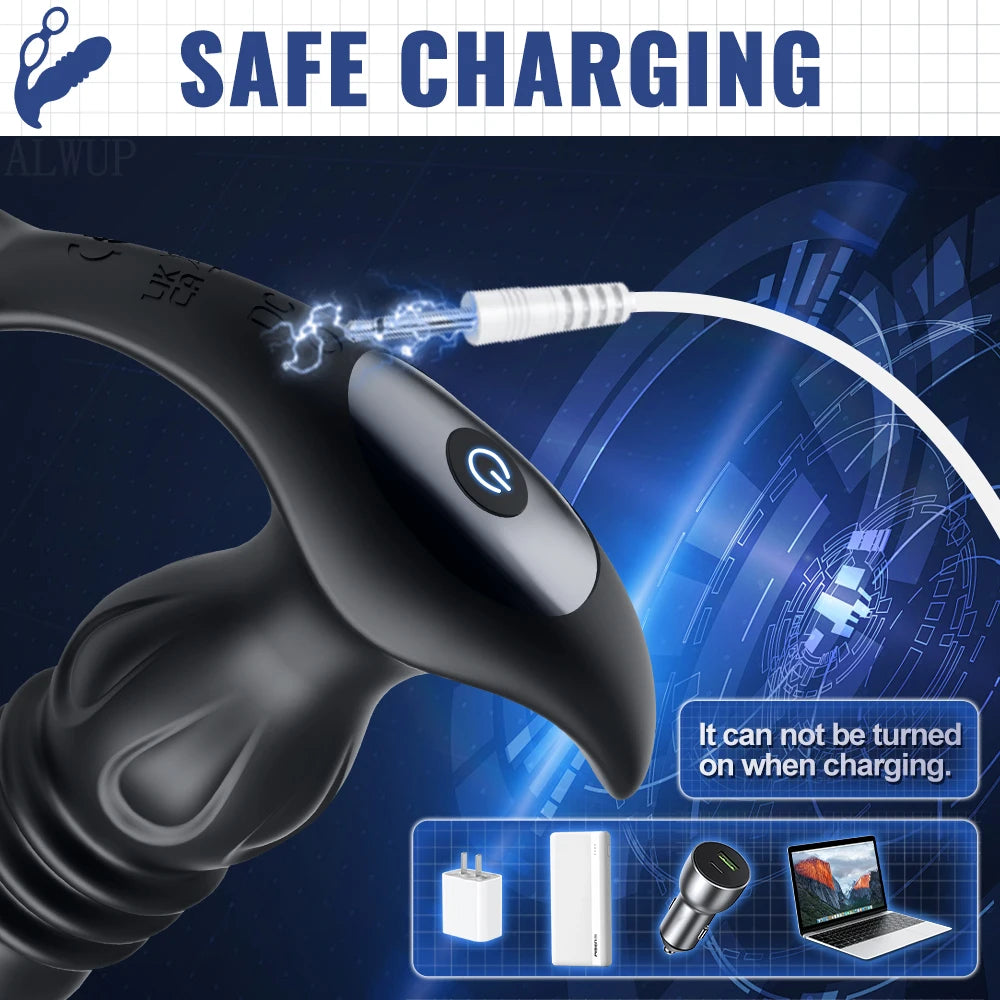 Vibrator Cock Ring Masturbation Tools for Gay Anal Plug Vibration Thrusting Prostate Anal Plug Men Butt Plug Adult Sex Toys