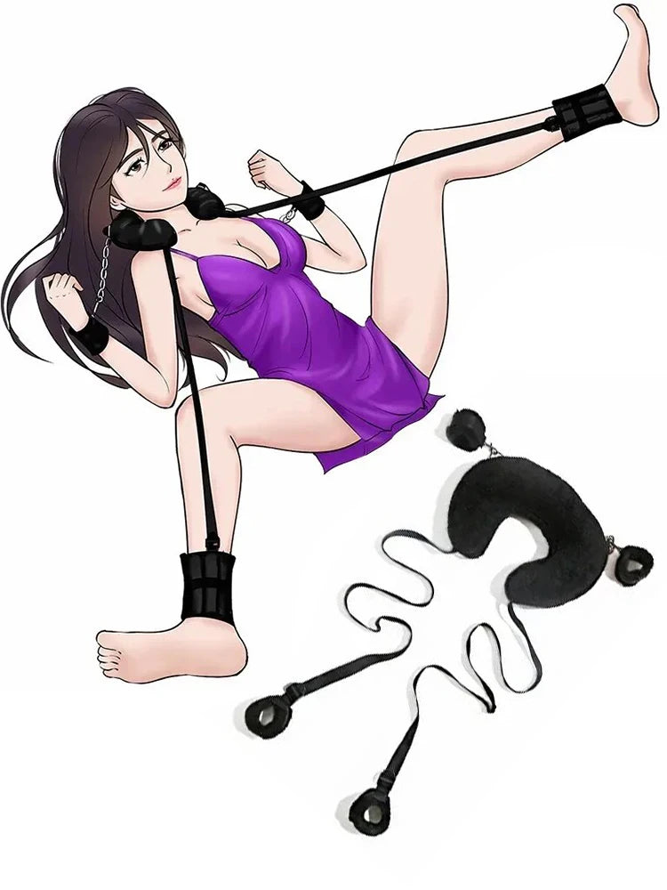 Bondage Kit BDSM Restraints Fetish Erotic Sex Toys For Couples Women Bandage Slave Collars Obedience Handcuffs Master Adult Game