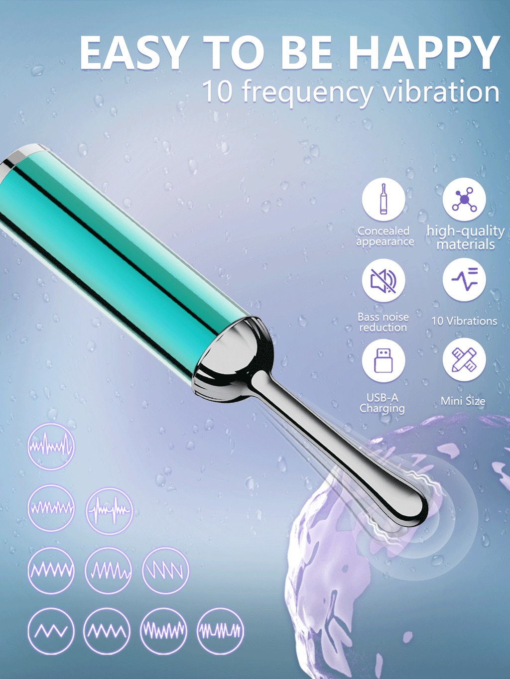 Clitoral Vibrator Female Squirting Vibrator G-spot Dildo Nipple Stimulator High Frequency Personal Massager Adult Sensual Toys