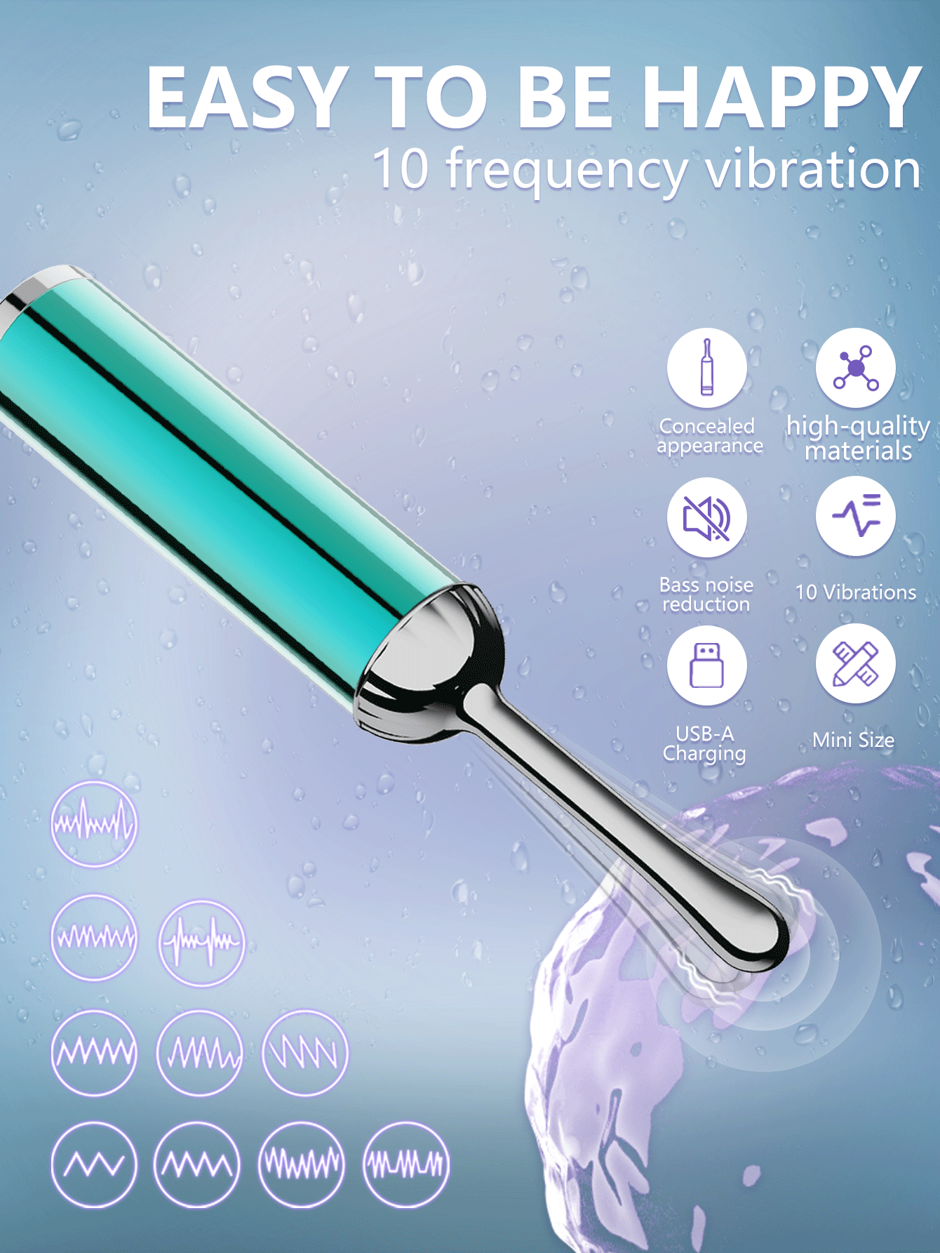 Clitoral Vibrator Female Squirting Vibrator G-spot Dildo Nipple Stimulator High Frequency Personal Massager Adult Sensual Toys