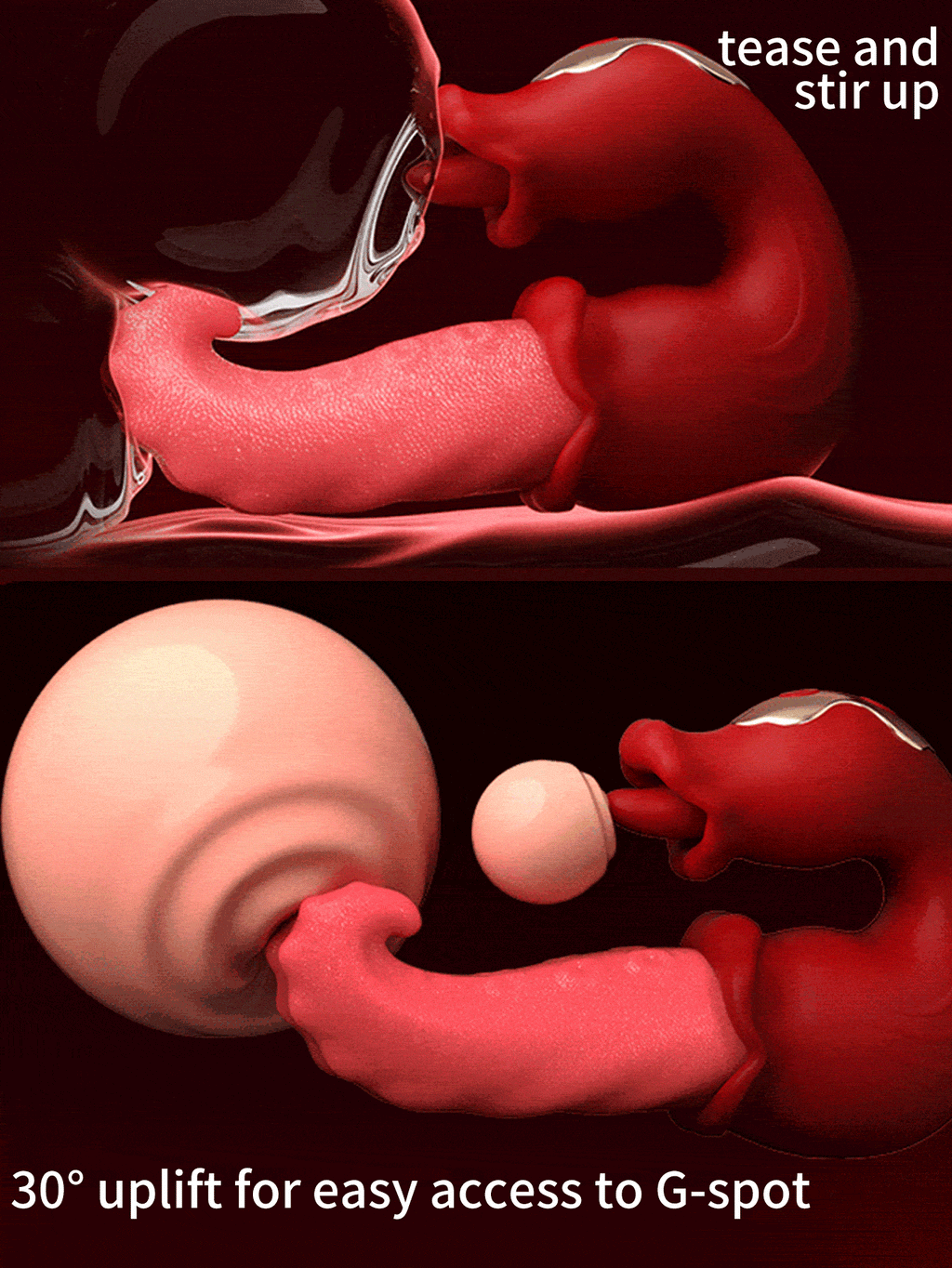 Female Vibrator Adult Sex Toys Thrust Vibrator Dildo Rose Sex Toys 10 Licking and Vibrating Patterns G Spot Clitoral Stimulator