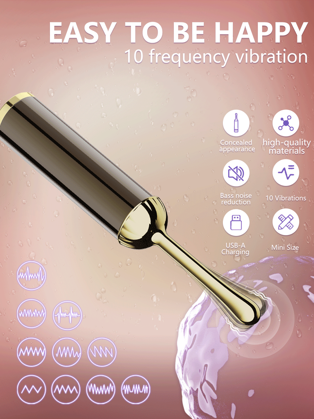 Clitoral Vibrator Female Squirting Vibrator G-spot Dildo Nipple Stimulator High Frequency Personal Massager Adult Sensual Toys