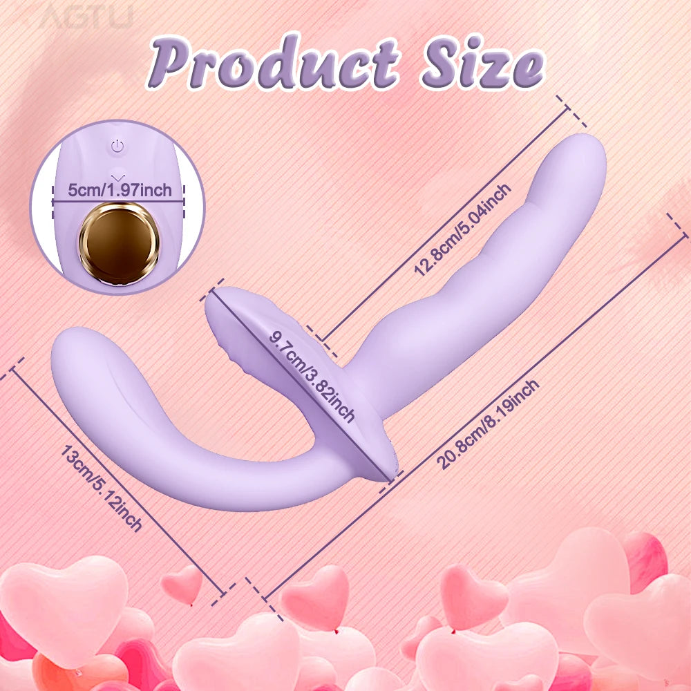 APP Control Double-Ended Vibrator for Women G-Spot Dildo Penis Removable Vagina Vibrating Adult Sex Toys for Lesbian Couples