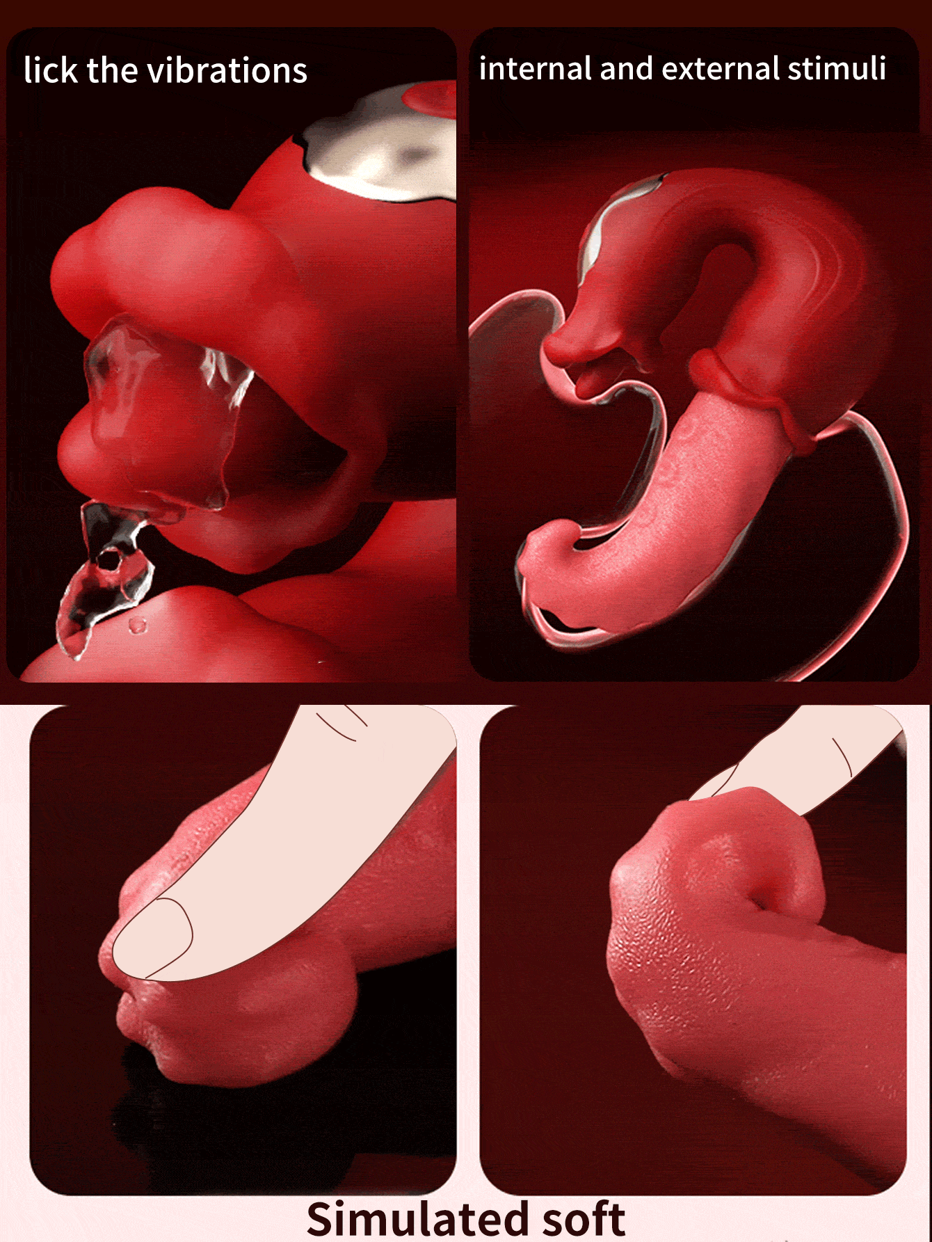 Female Vibrator Adult Sex Toys Thrust Vibrator Dildo Rose Sex Toys 10 Licking and Vibrating Patterns G Spot Clitoral Stimulator