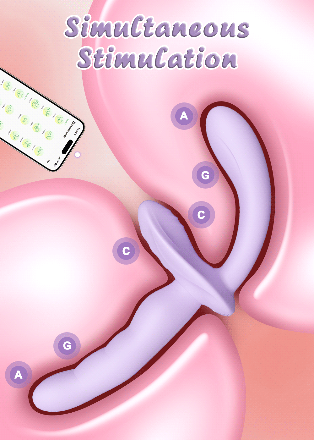 APP Control Double-Ended Vibrator for Women G-Spot Dildo Penis Removable Vagina Vibrating Adult Sex Toys for Lesbian Couples