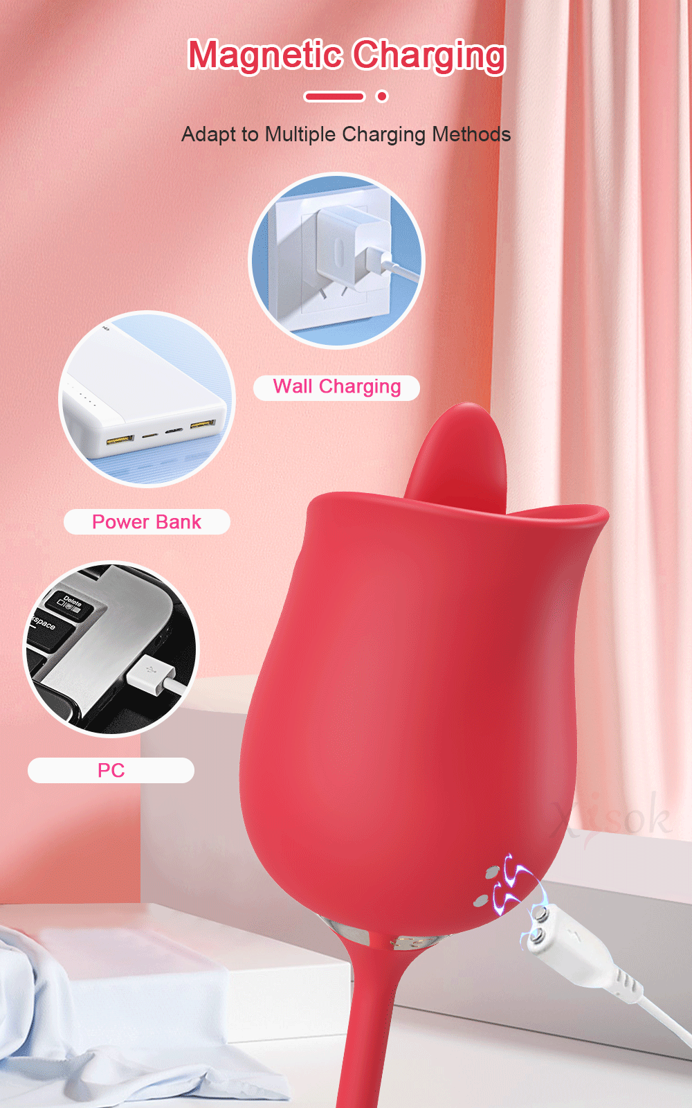 2 In 1 Tongue Licking Vibrator for Women Clitoris Nipples Stimulator Female Masturbator with Thrusting Vagina Vibrator Sex Toy