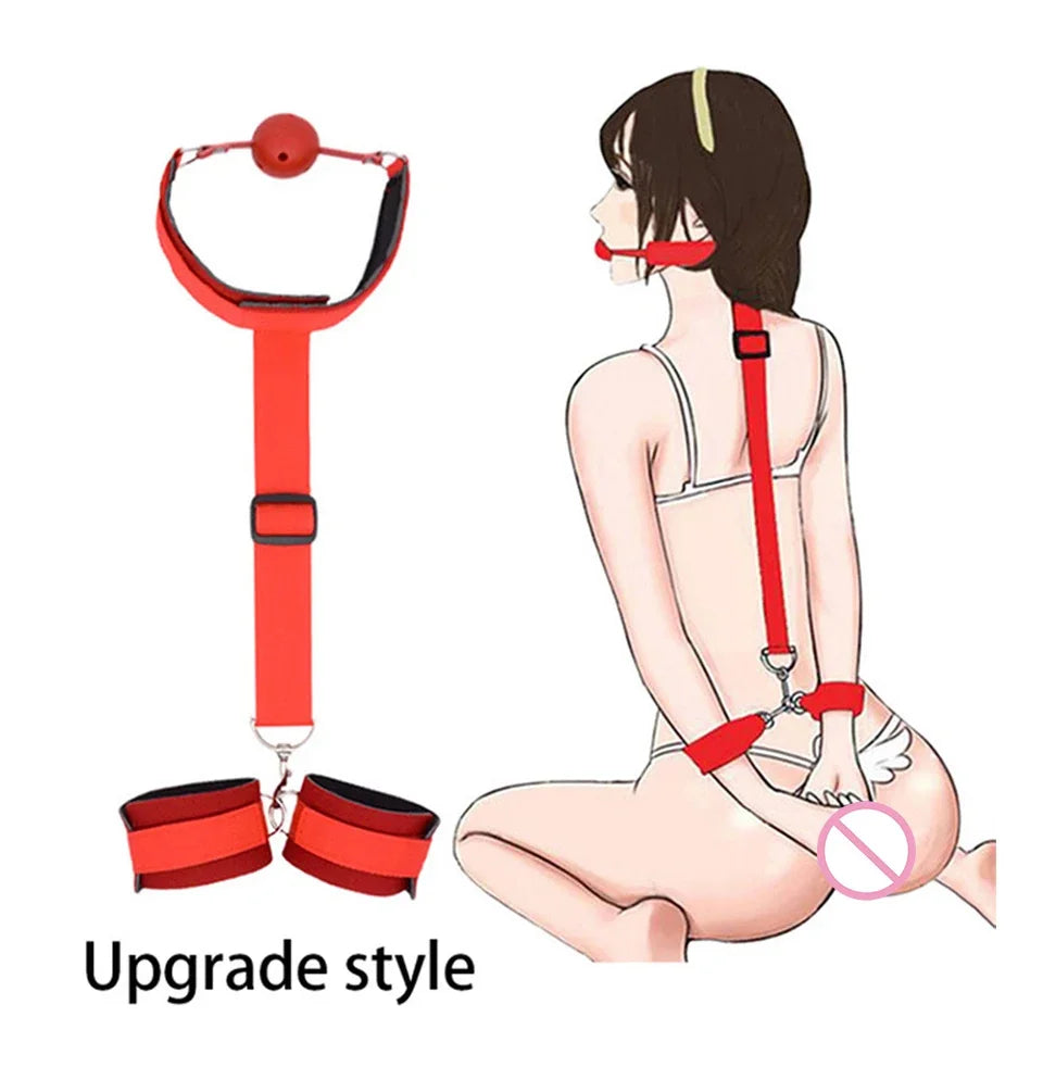 Bondage Kit BDSM Restraints Fetish Erotic Sex Toys For Couples Women Bandage Slave Collars Obedience Handcuffs Master Adult Game