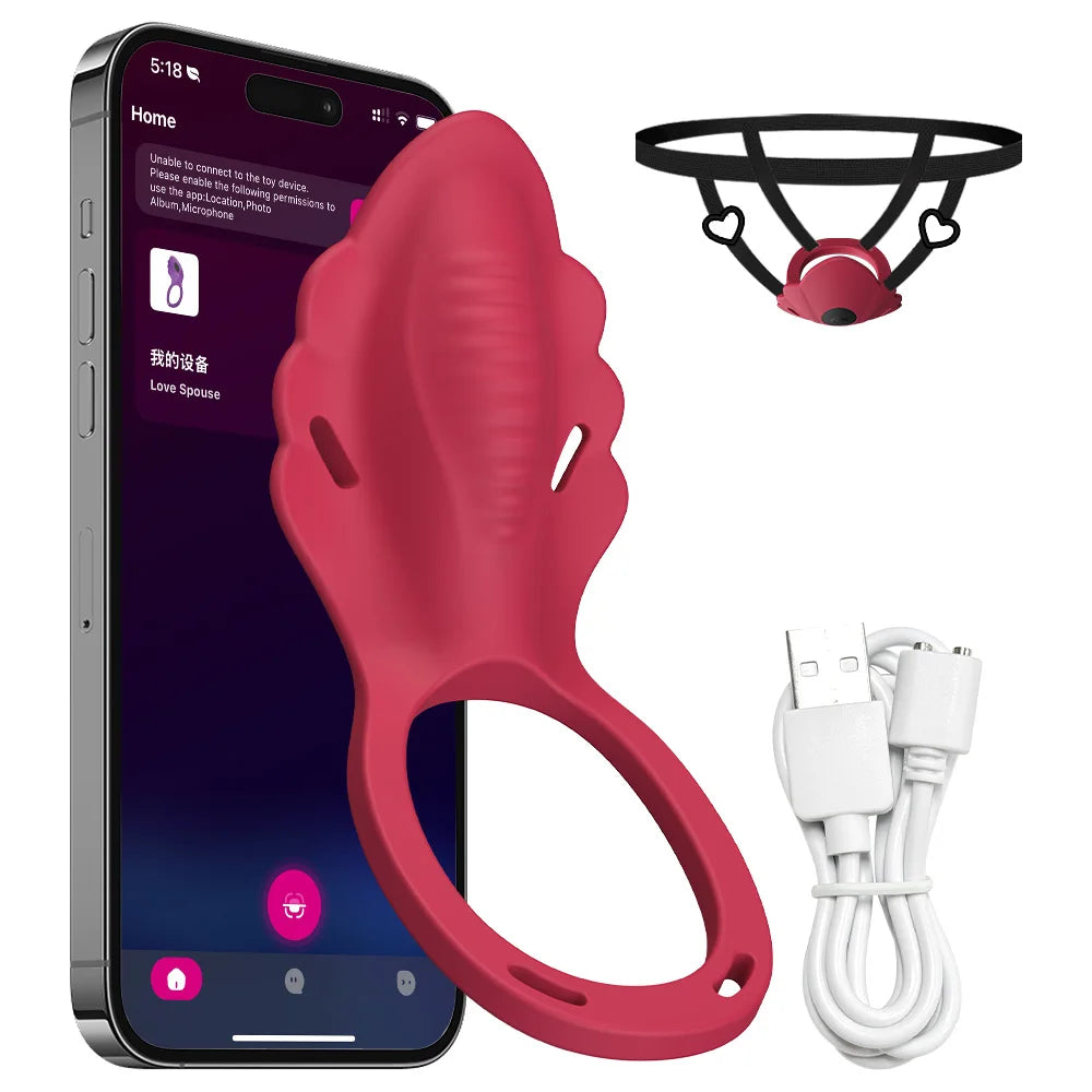 Wireless APP Wearable Panty Vibrator for Women Vibrating Clitoral Stimulator Penis Ring for Men Female Sex Toy Couples Sex Games