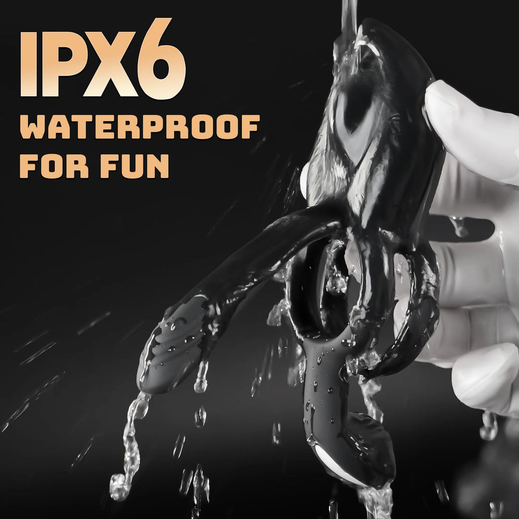 Kushor 4in1 Vibrating Cock Ring Vibrator Penis Ring G Spot Clit Stimulator Men Ejaculation Delay Remote Control Couple Sex Toy