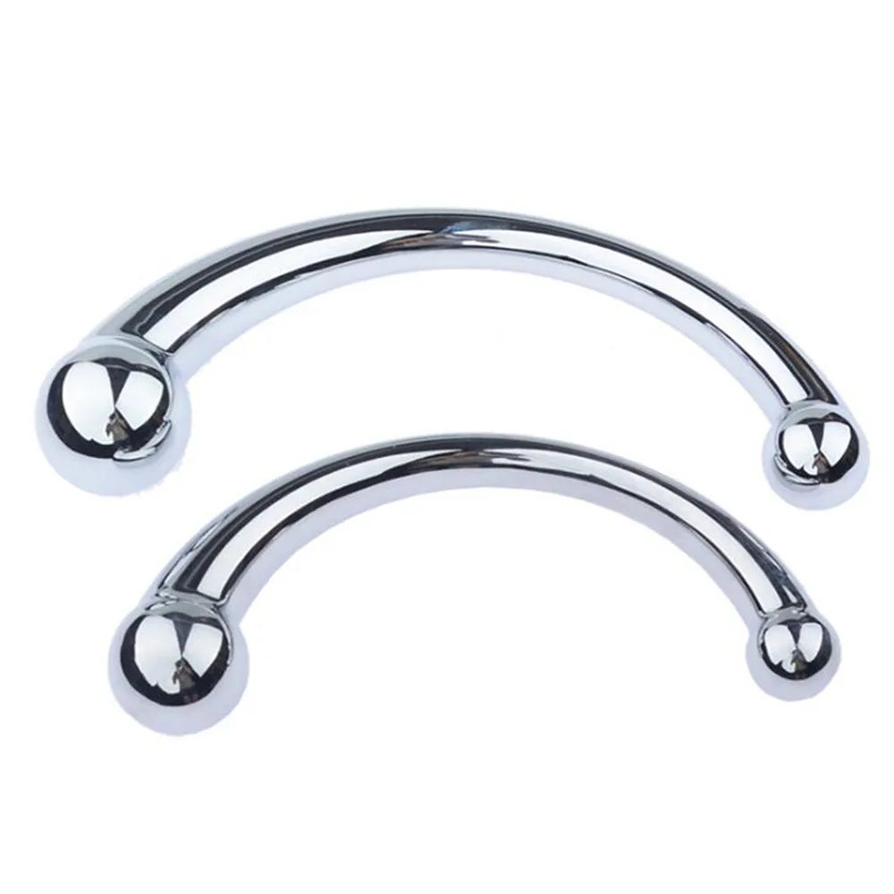 Double Ended Stainless Steel G Spot Wand Massage Stick Pure Metal Penis P-Spot Stimulator Anal Plug Dildo Sex Toy For Women Men