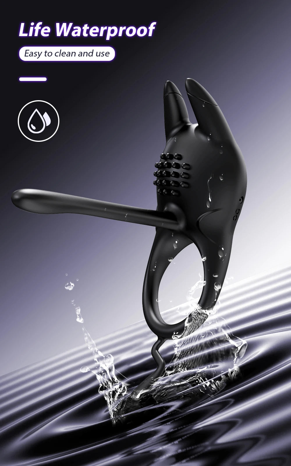 Vibrating Penis Ring for Men Delay Ejaculation Cock Ring Male Penis Massager Clitoral G Spot Stimulation Sex Toys for Couples