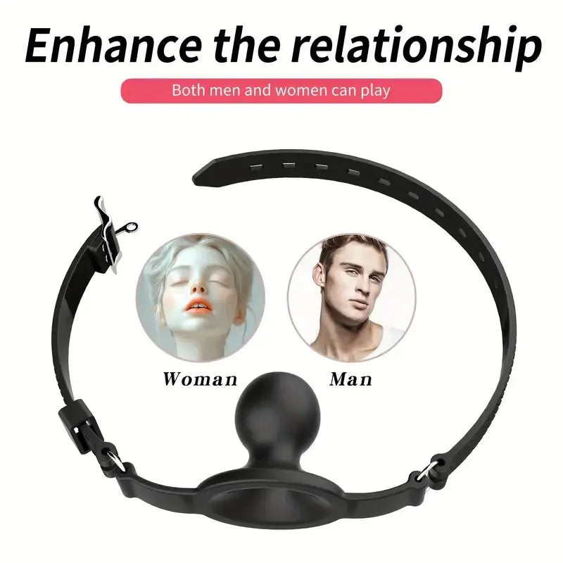 Soft Silicone Mouth Ball for Couples BDSM Bondage Sex Toy Opening Mouth Plug for Enhanced Intimacy Accessories