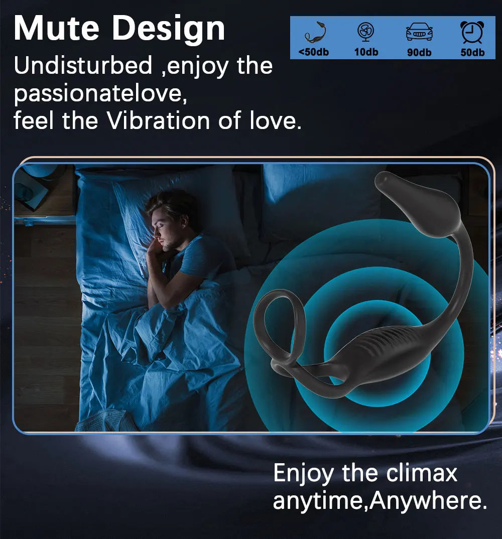 Prostate Massager Vibrating Cock Ring Anal Plug Sex Toys for Men Adult Anal Toys Remote Control Vibrator Penis Ring Butt Plug