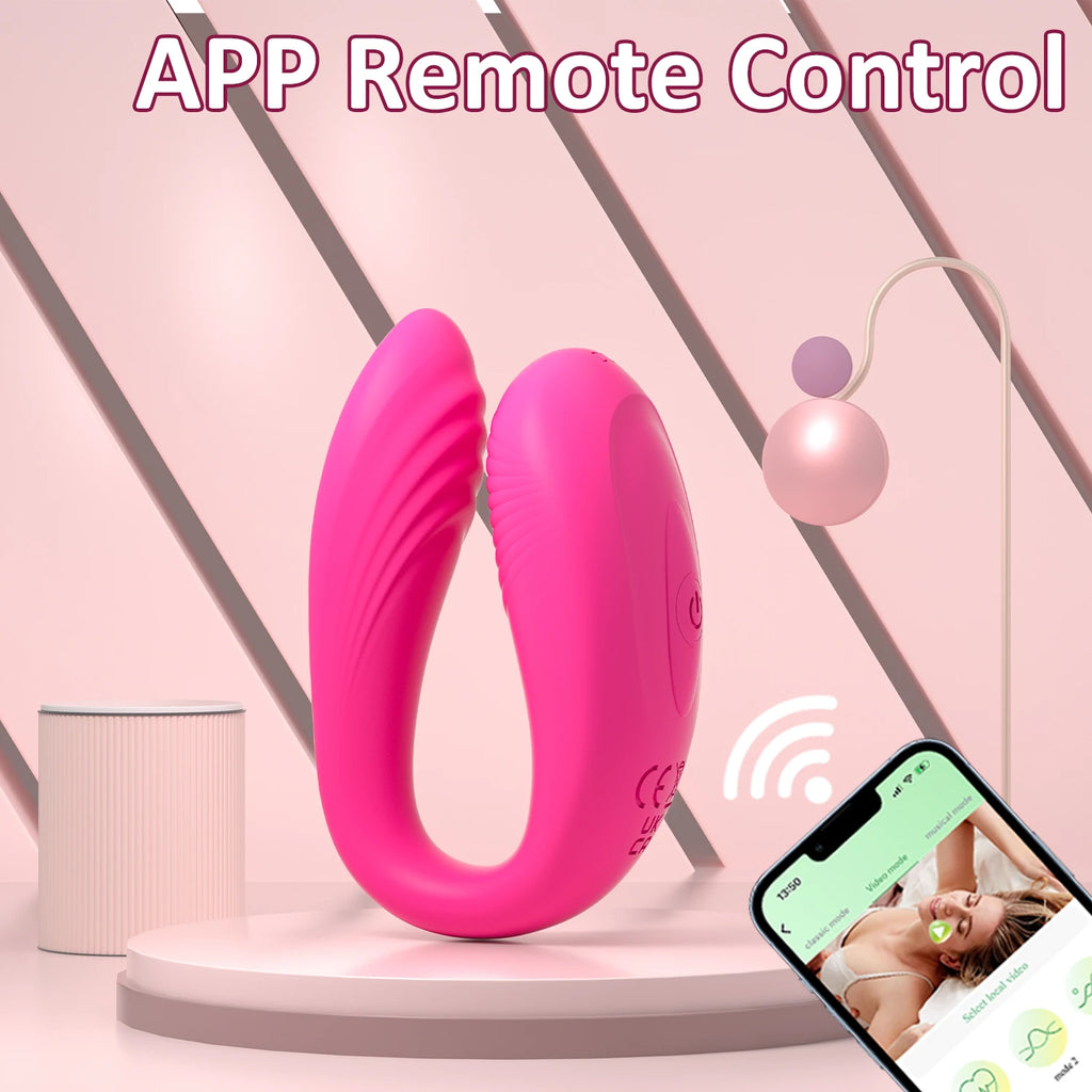 APP Bluetooth Control Couple Vibrator for Women Clitoris Stimulate Female G-Spot Dual Wearable Vibrating Massage Adult Sex Toys