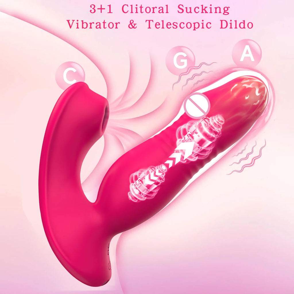 App Remote Control 9 Vibrating Sucker Thrusting Dildo ,G Spot Vibrator Nipple Vibrator,Adult Sex Toy for Woman Female Couples