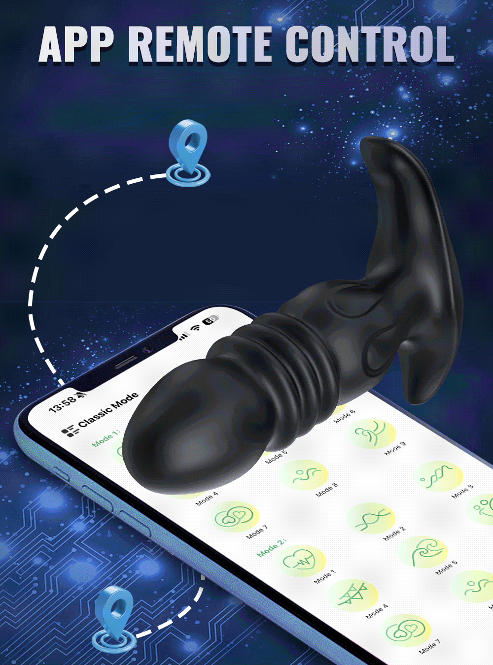 Vibrator Cock Ring Masturbation Tools for Gay Anal Plug Vibration Thrusting Prostate Anal Plug Men Butt Plug Adult Sex Toys