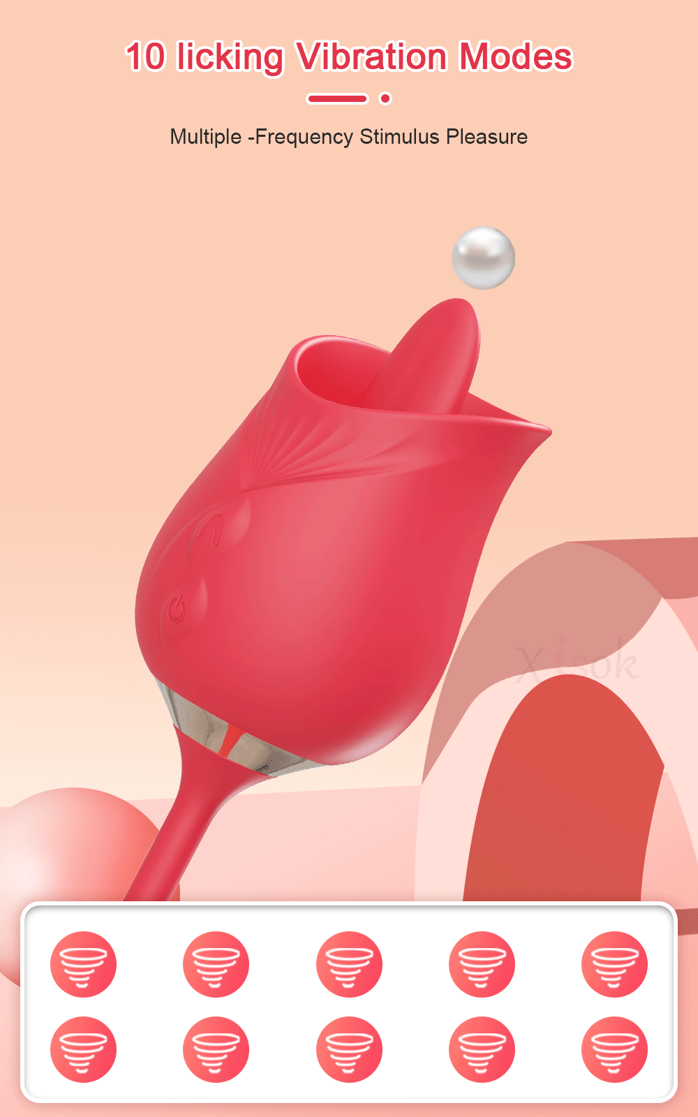 2 In 1 Tongue Licking Vibrator for Women Clitoris Nipples Stimulator Female Masturbator with Thrusting Vagina Vibrator Sex Toy