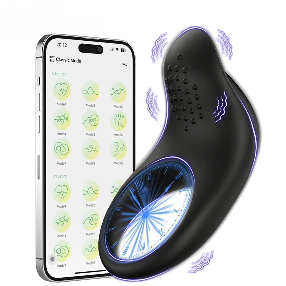 Ring Penis APP Control Vibrator Clitoris Stimulator Cock for Men Delay Ejaculation Sex Toys Lock Penisring Adult Male Couples