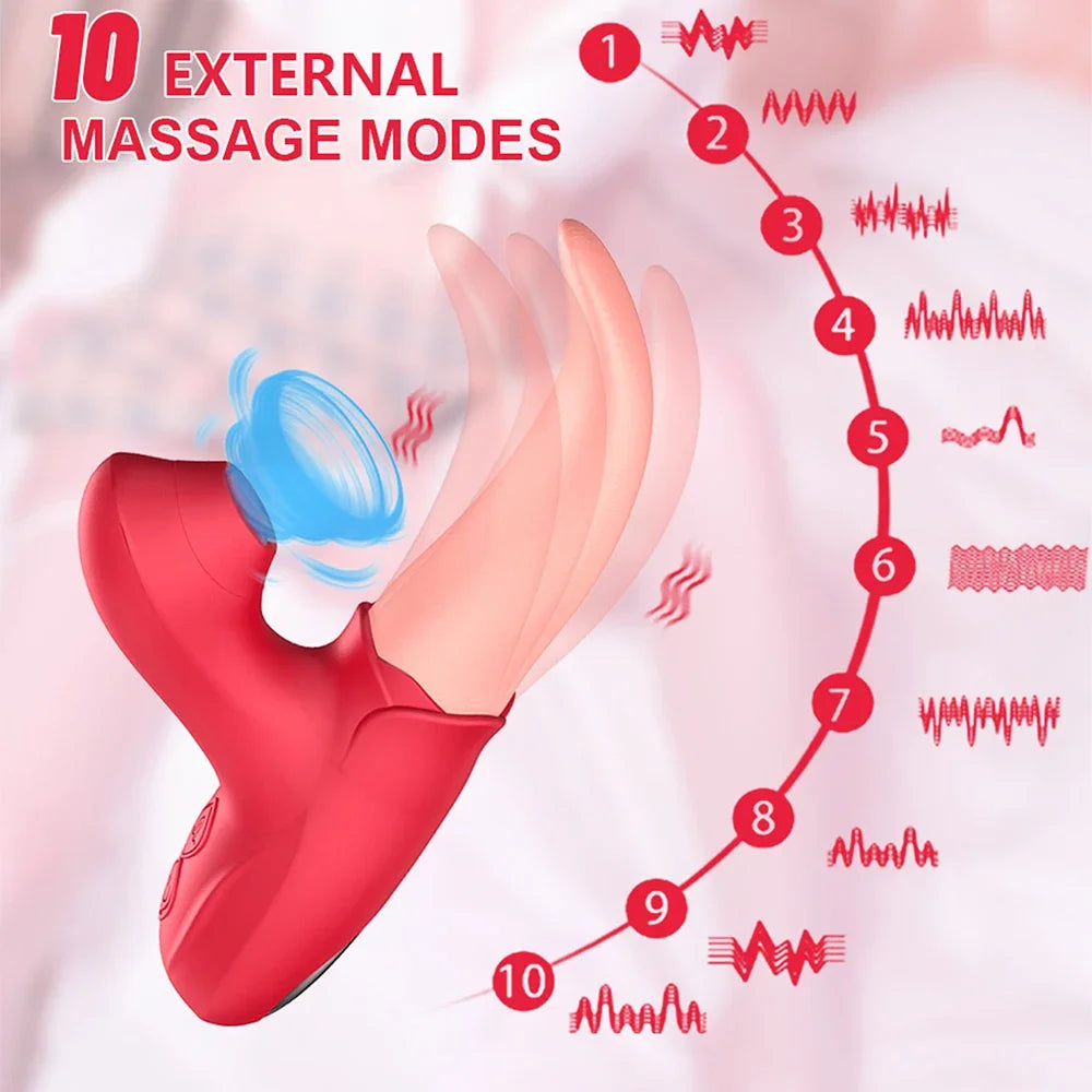 Sex Toys Tongue Licking Sucking Vibrator for Women Nipples Clit Sucker Anal Vibration Stimulation Female Masturbation Adult Good