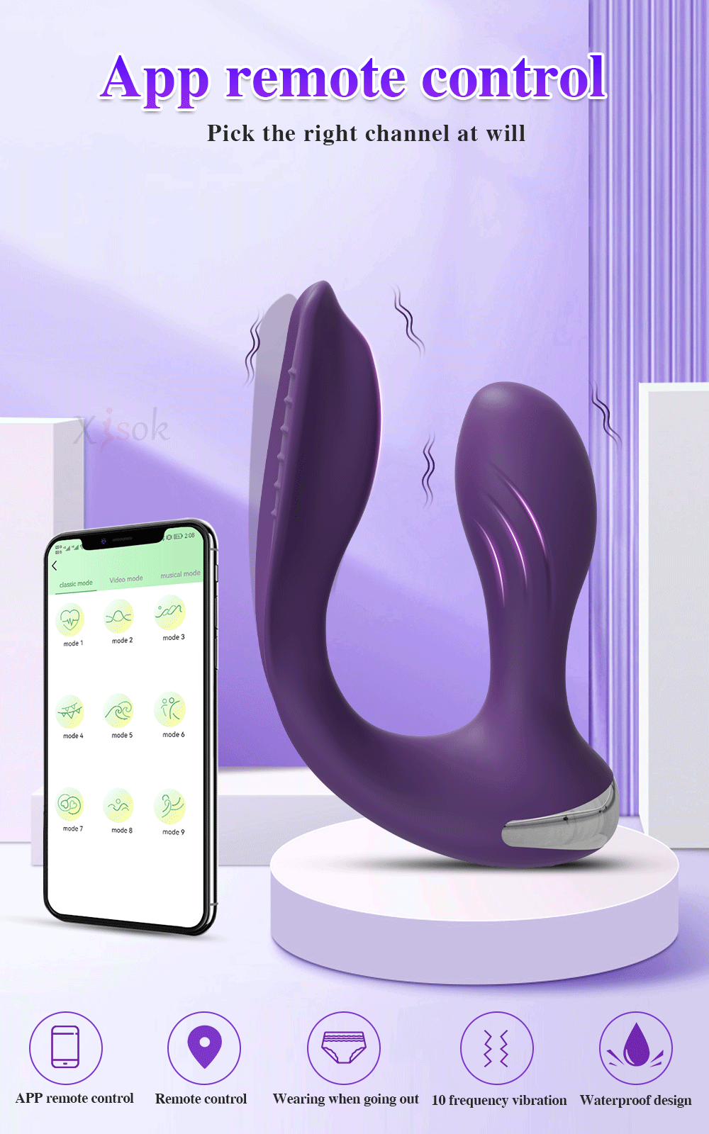 APP Control Panties Vibrator for Women Clit Stimulator Dual Ended Vagina Anal Vibrator Female Masturbator Sex Toy for Couples