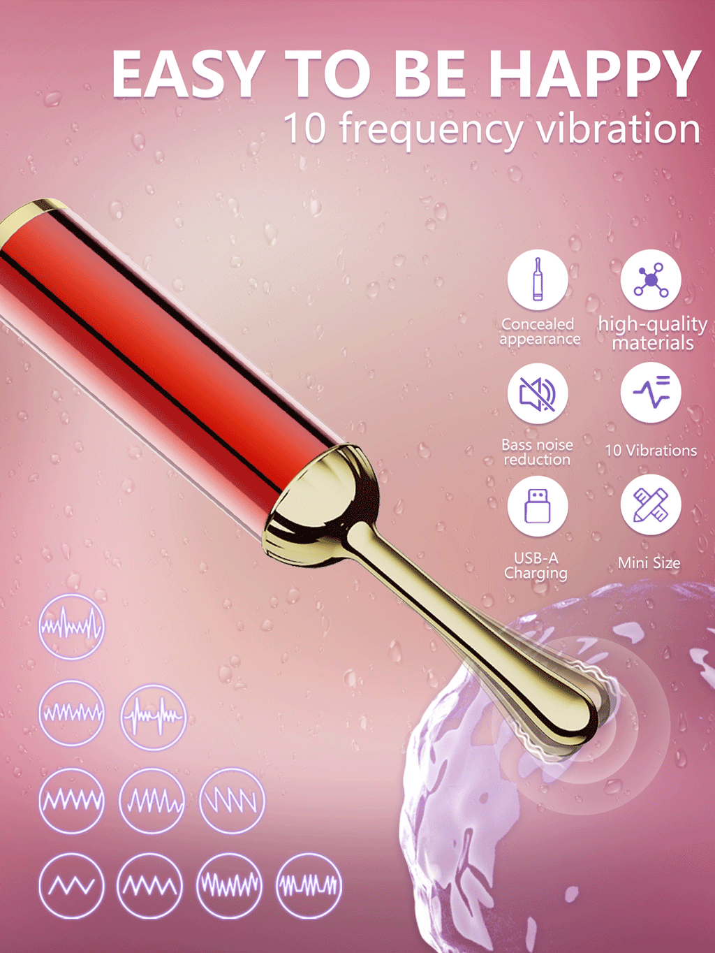 Clitoral Vibrator Female Squirting Vibrator G-spot Dildo Nipple Stimulator High Frequency Personal Massager Adult Sensual Toys