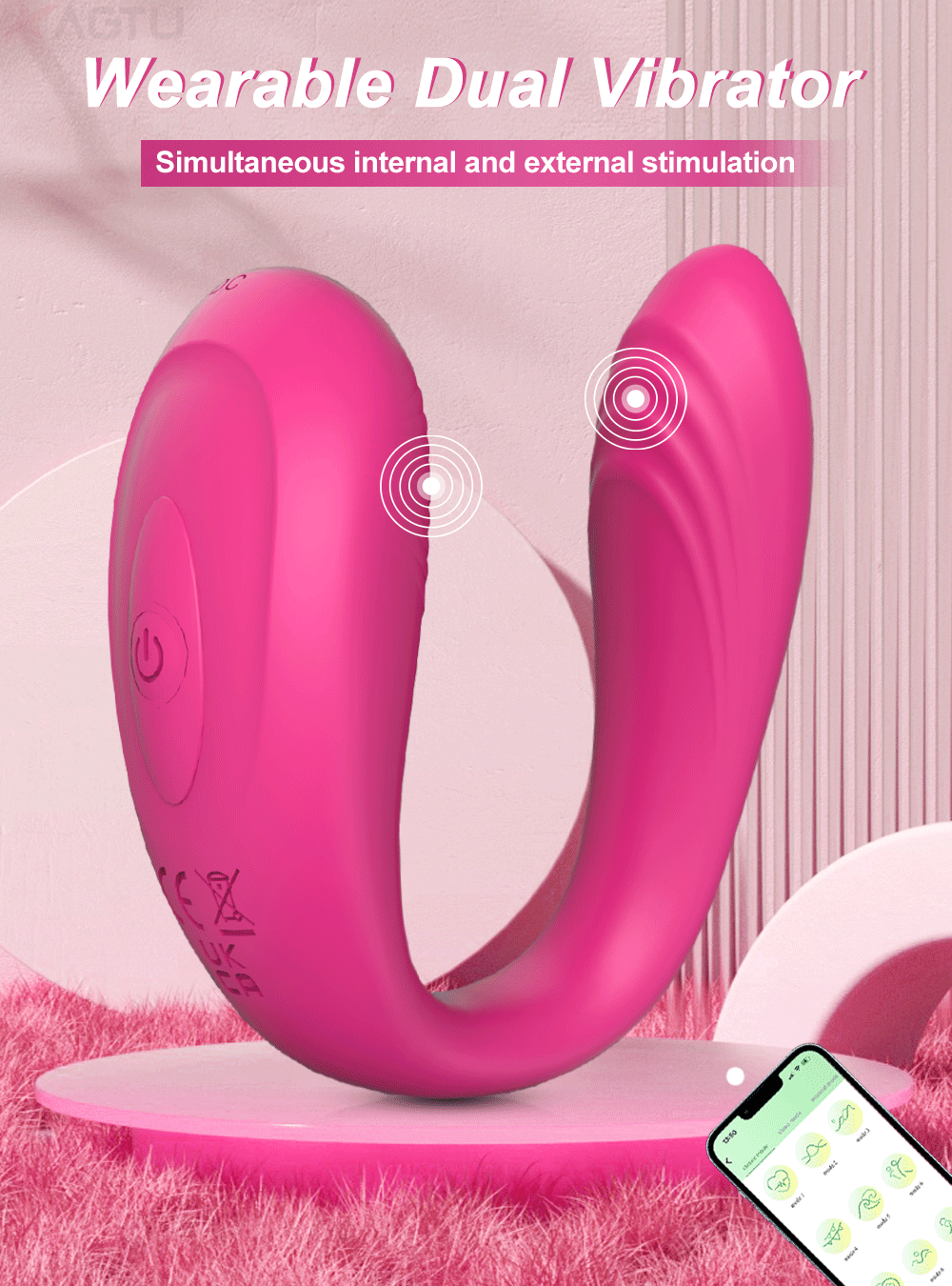 APP Bluetooth Control Couple Vibrator for Women Clitoris Stimulate Female G-Spot Dual Wearable Vibrating Massage Adult Sex Toys