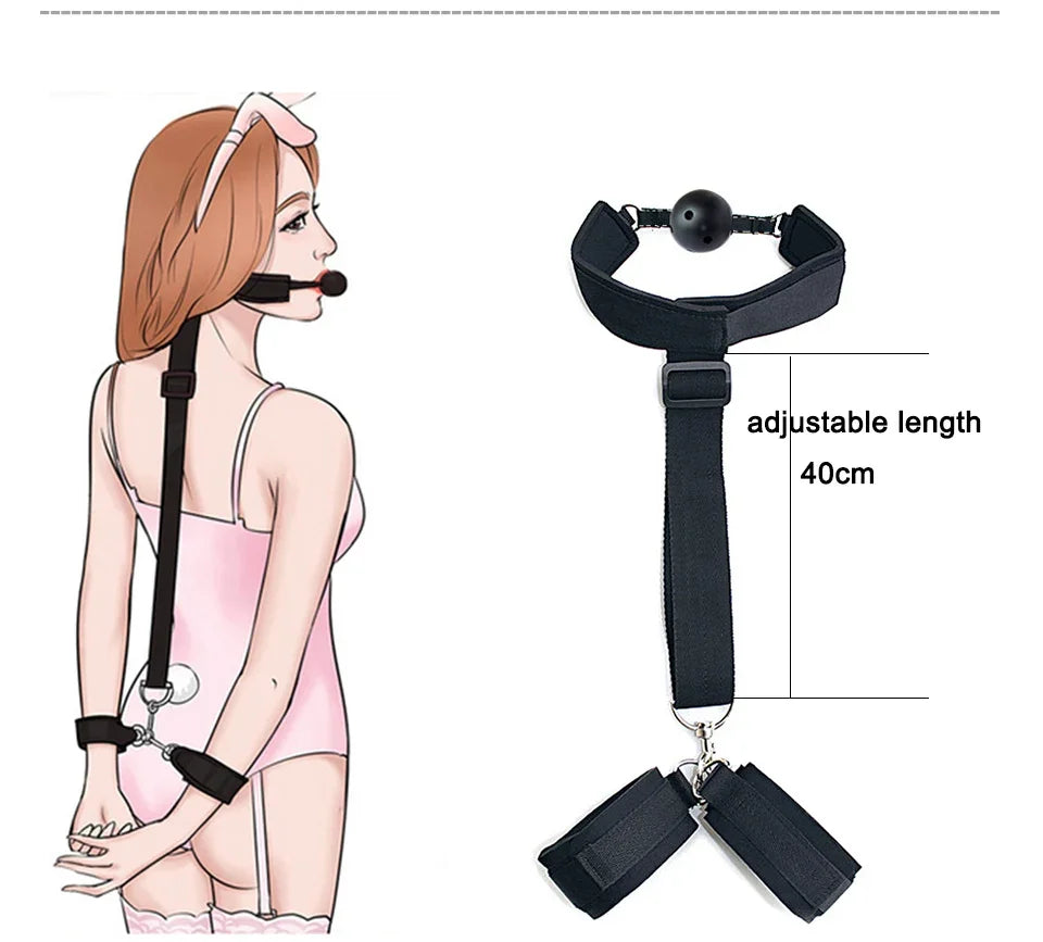 Bondage Kit BDSM Restraints Fetish Erotic Sex Toys For Couples Women Bandage Slave Collars Obedience Handcuffs Master Adult Game