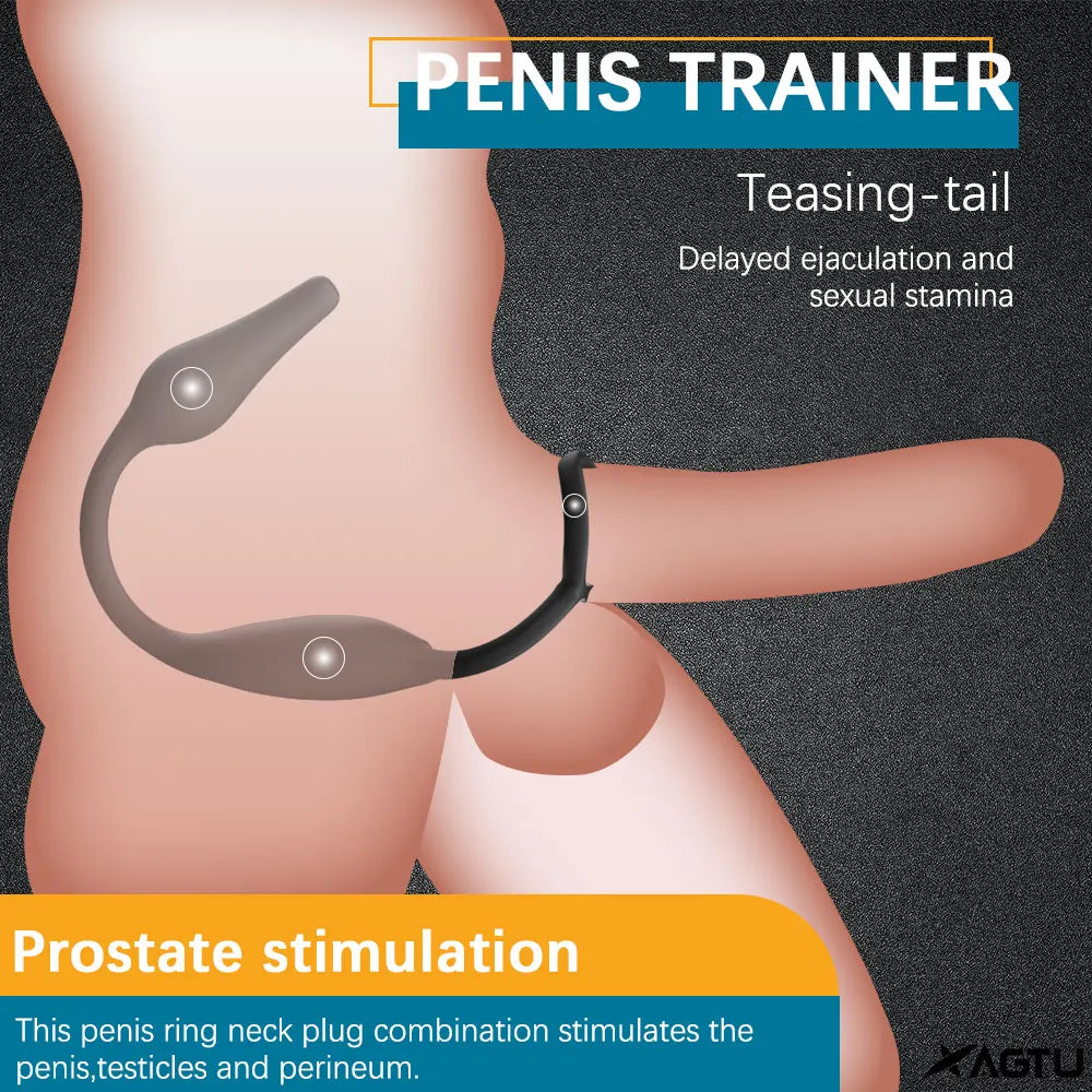 Prostate Massager Vibrating Cock Ring Anal Plug Sex Toys for Men Adult Anal Toys Remote Control Vibrator Penis Ring Butt Plug