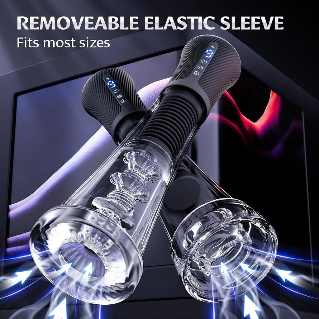 Male Masturbator Penis Pump Enlarger Transparent Visual Male Sex Toys for Men APP Control Vibrating Vacuum Suction Glans Trainer