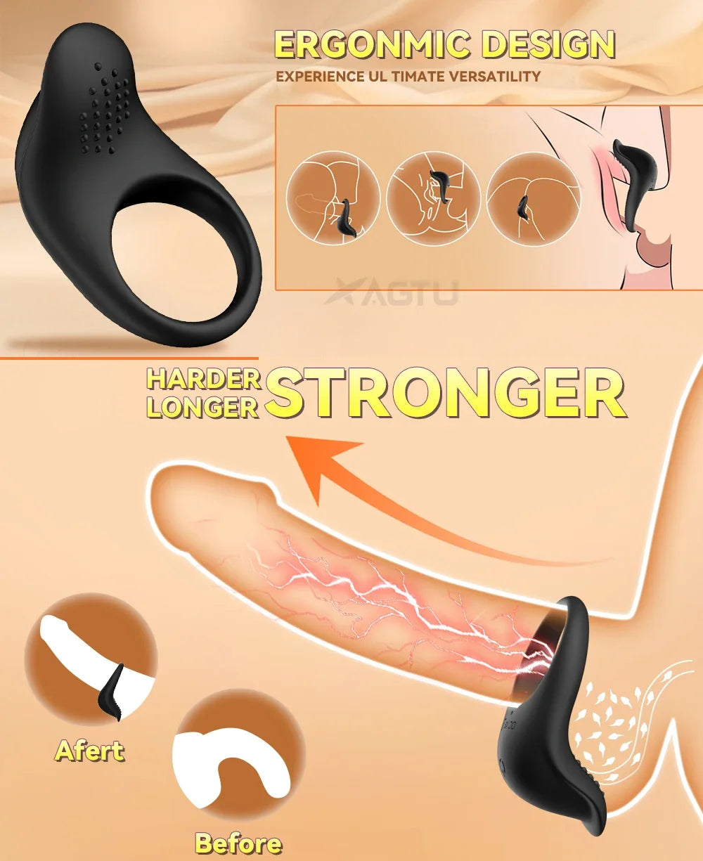 Ring Penis APP Control Vibrator Clitoris Stimulator Cock for Men Delay Ejaculation Sex Toys Lock Penisring Adult Male Couples